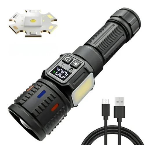 BN-LINK 20000 Lumen LED Flashlight, High Power Hand Flash Light for Camping, Security, and Dog Walking