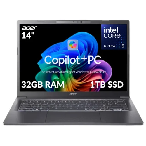 Acer Aspire 14" Laptop CoPilot+PC Intel Ultra 5 32GB RAM 1TB SSD Refurbished
