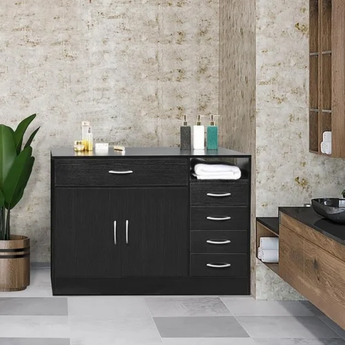 Beauty Salon Spa Equipment Hair Styling Barber Station Storage Cabinet 5 Drawers