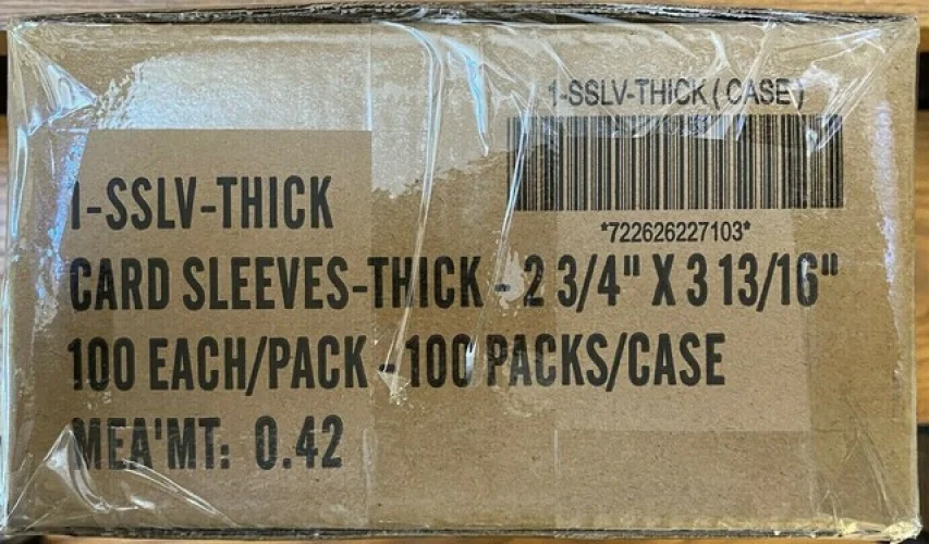 Sealed Case 10000 BCW THICK Standard Card Soft Penny Sleeves - 100 Packs of 100