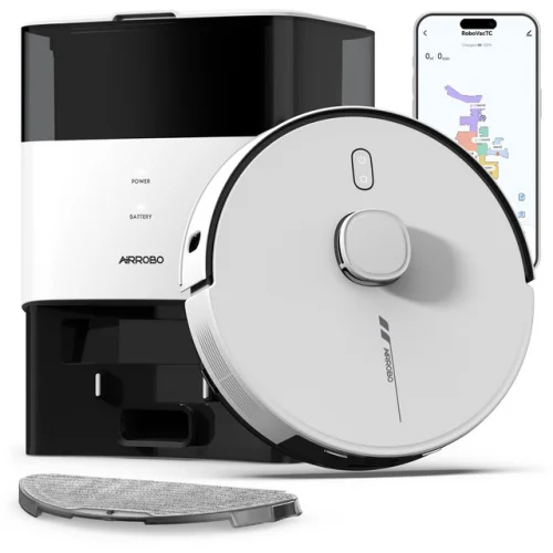 AIRROBO L60+ Self-Emptying Robotic Vacuum and Mop with Home Mapping and 6000PA Suction