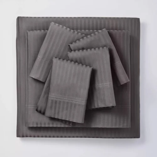 Threshold 400 Thread Count Cotton Damask 6PC Sheet Set Sophisticated