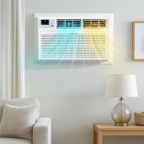 12000 BTU Through-the-Wall Air Conditioner with Heat, WIFI AC Unit &Heater Combo