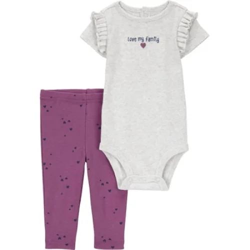 Carter's Child of Mine Baby Girl Outfit Set, 2-Piece, Sizes 0/3-24 Months
