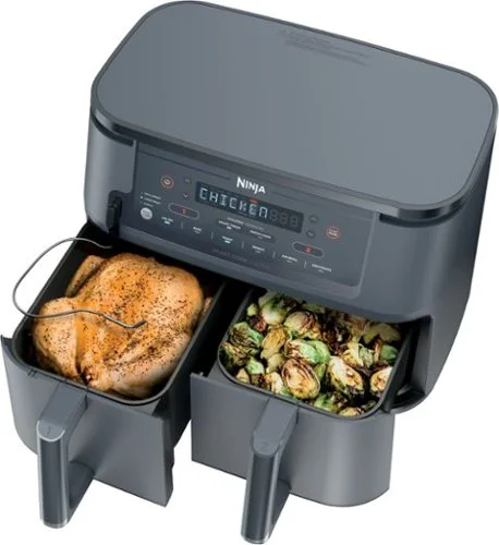 Ninja - Foodi 6-in-1 10qt. XL 2Basket Air Fryer with DualZone Technology & Smart Cook System - Cyberspace