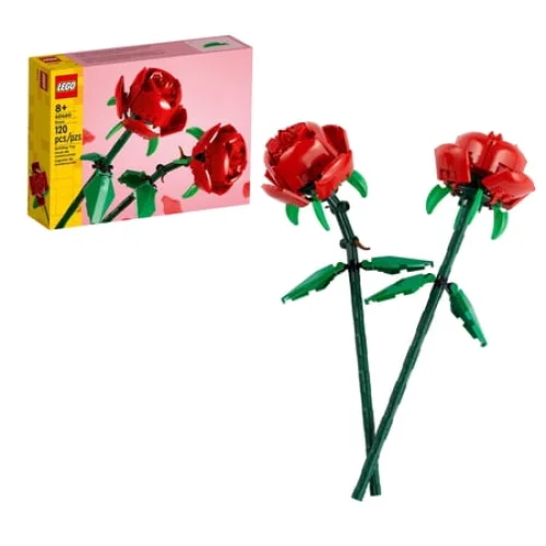 LEGO Roses Building Toy - 40460 - Gift for Ages 8+ - Artificial Flowers for Decor - 120 Pieces