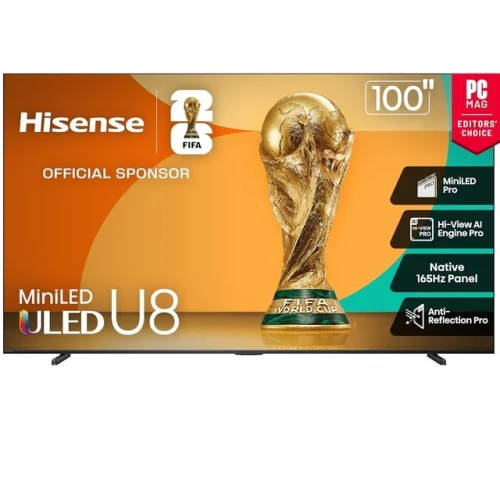 Hisense 100" 100U8QG Google Smart TV 165Hz Class U8 Mini-LED ULED 4K UHD HDR10+