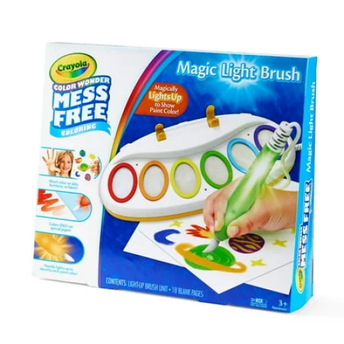 Crayola Color Wonder Magic Light Brush Mess Free Kids Painting Set for Ages 3+