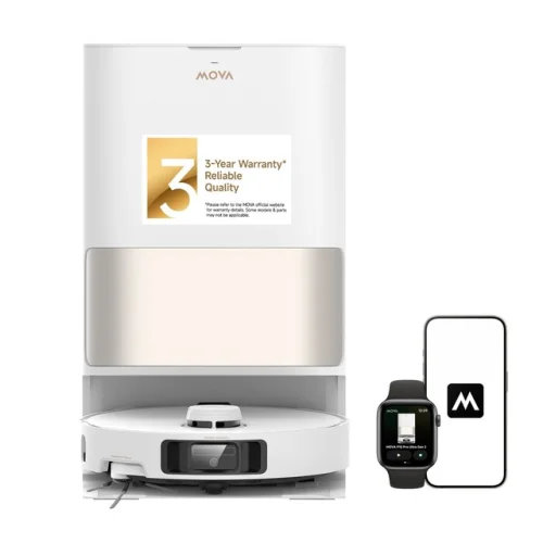 MOVA P10 Pro Ultra Gen2 Robot Vacuum and Mop, 26,000Pa Suaction, 212&deg;F Hot Water