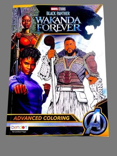 Marvel Studios Black Panther Wakana Forever Advanced Coloring Book TearShare 11z