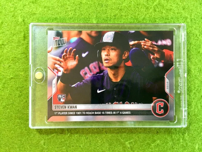 STEVEN KWAN ROOKIE CARD JERSEY #38 GUARDIANS 2022 Topps Now Steven Kwan RC /6742