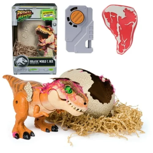 Jurassic World Primal Hatch T-Rex, Interactive Dinosaur Toy for Kids Ages 5 and up