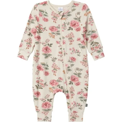 Modern Moments by Gerber Baby Neutral Super Soft Viscose Long Sleeve Coverall, Sizes Newborn - 12 Months