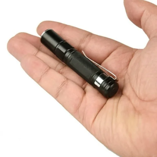 Taicans Mini LED Tactical Flashlight with Clip, 3 Inch Zoomable Penlight for Camping