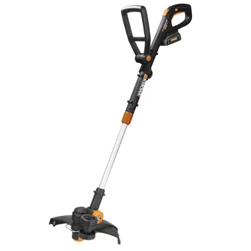 WORX 20V 12" Cordless Straight Shaft Grass Trimmer with Battery and Charger - Black