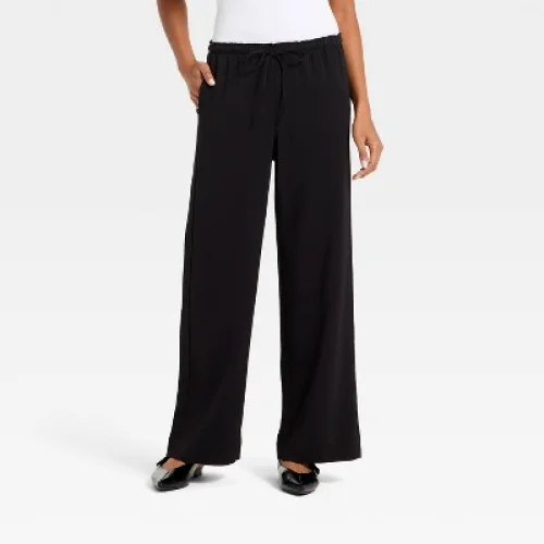 Women's Effortless Pull-On Pants - A New Day&trade; Black M
