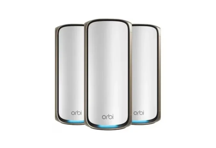 Netgear Orbi 970 Quad-Band WiFi 7 Mesh System, Router + 2 Satellites-Refurbished