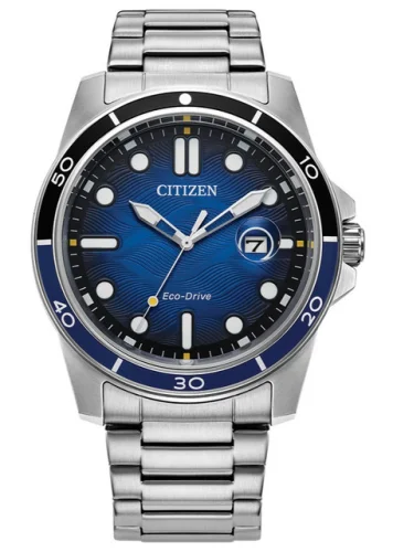 Citizen Men's Sport Casual Date Window Silver Eco-Drive Watch 41MM AW1810-85L