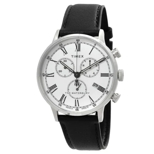 Timex Waterbury Classic Chronograph Quartz White Dial Men's Watch TW2U88100