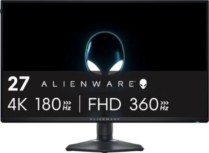 Alienware - AW2725QF 27" IPS LED 4K UHD 180Hz .5-ms G-SYNC Compatible Dual-Resolution Gaming Monitor with HDR (HDMI, DisplayPort) - Black