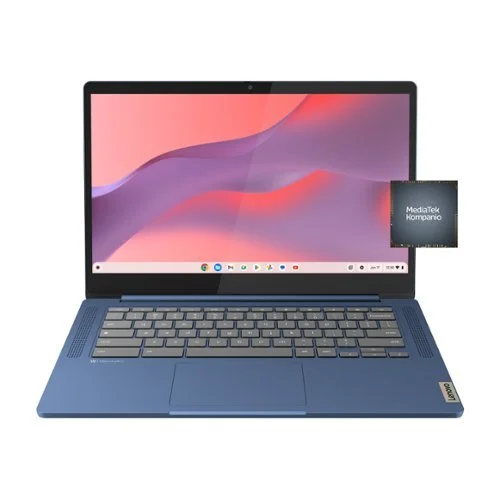 Lenovo - IdeaPad Slim 3 Chromebook 14" Full HD Laptop - MediaTek Kompanio 520 2022 - 4GB Memory - 64GB eMMC - Abyss Blue