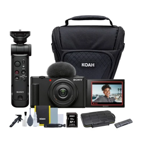 Sony ZV 1F Vlog Camera Vlogger Accessory Kit Bundle (Black)