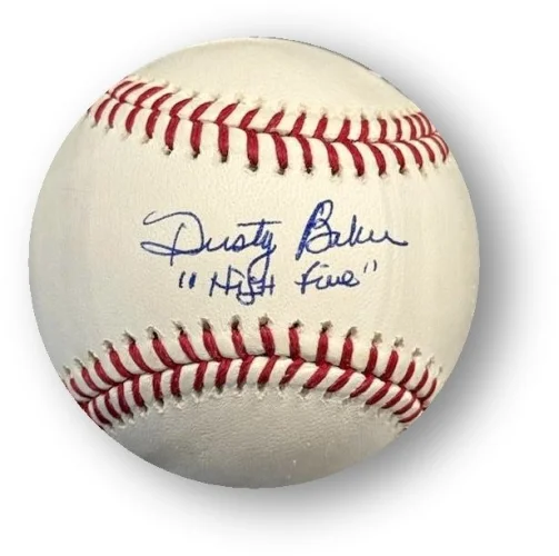 Dusty Baker Signed Autographed Major League Baseball Giants Dodgers "High Five"