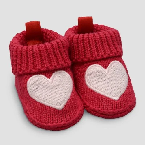Carter's Just One You&reg; Baby Valentines Day Booties - Red Newborn