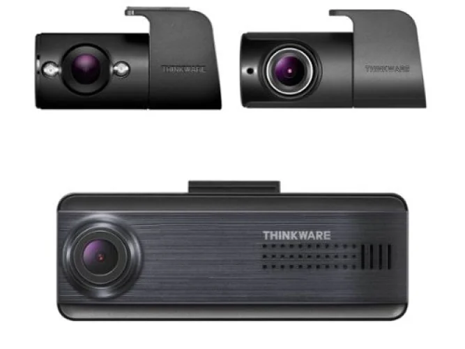 THINKWARE - Q200 2K Front, 1080p Rear Cam, 1080p Interior Infrared Cabin Cam with GPS & WiFi, Compatible with Android, iOS Devices - Black, Dark Blue