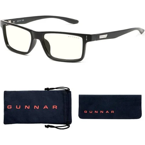 GUNNAR - Vertex Computer Glasses with Blue Light Reduction , Clear Lenses - Onyx