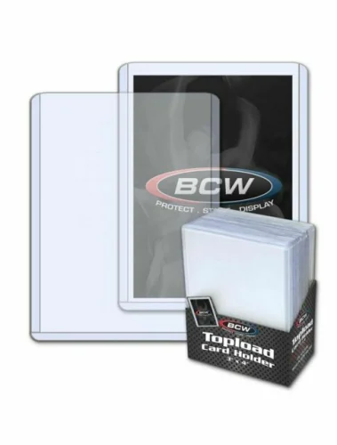 Pack /25 BCW Hard Plastic Baseball Trading Card Topload Holders 12 mil protector