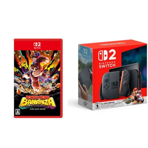 Nintendo Switch 2 Console Bundle &ndash; Mario Kart World & Donkey Kong Bananza
