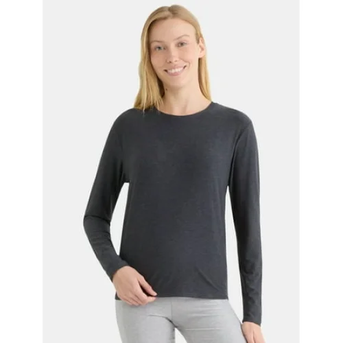 Athletic Works Women's and Women's ButterCore Tee with Long Sleeves, Sizes XS-4X