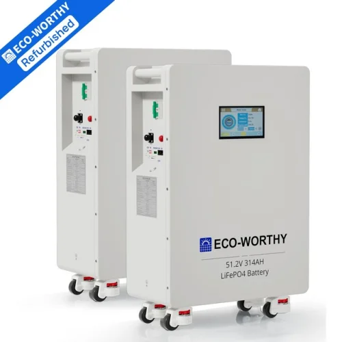 ECO-WORTHY 2Pack 48V 314AH (32.15kWh) LiFePO4 Battery Vertical Standing Backup