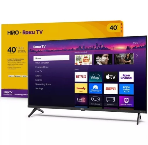 Hiro Roku TV 40" 1080p Full HD Smart Roku TV Dolby Audio for Streaming H40C3C4