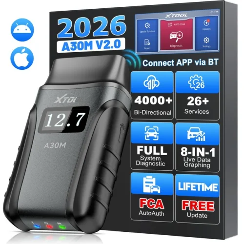 2026 XTOOL A30M V2.0 Bluetooth Bidirectional OBD2 Scanner Full System Diagnostic