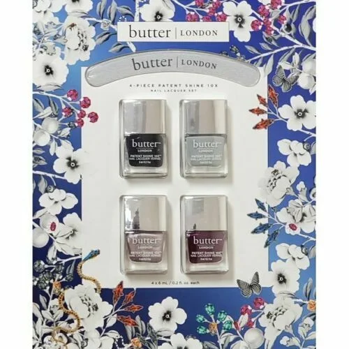 Butter London 4-Piece PATENT SHINE 10X Nail Lacquer Set Nail Polish Set - Sealed