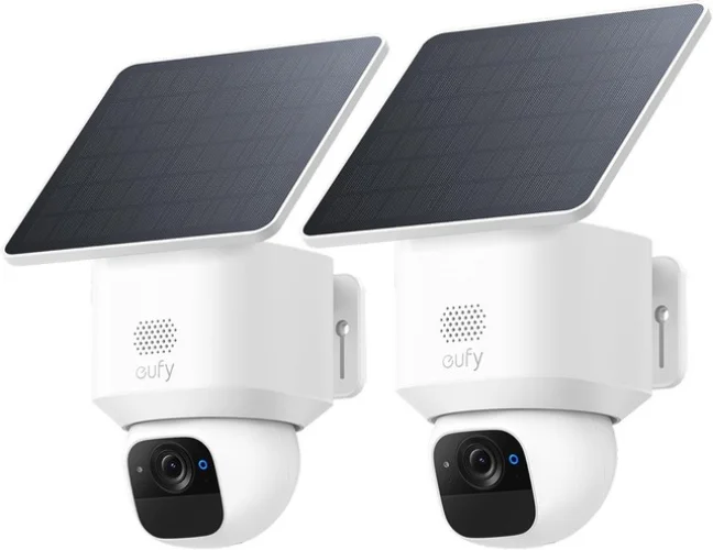 eufy SoloCamE30 2K Wireless Outdoor Solar Cameras 360&deg; Pan AI Tracking  2 Pack