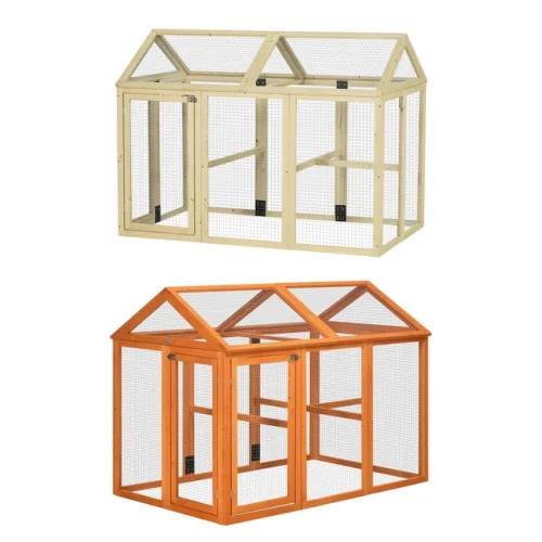 Wooden Chicken Run Combinable Design with Perches