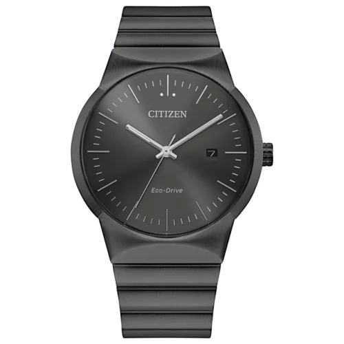 Citizen Eco-Drive Men's Axiom Calendar Gray StainlessSteel Watch 40MM BM7587-52H