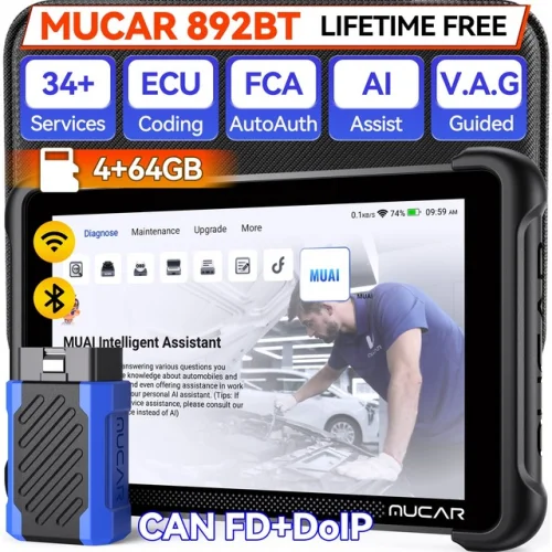 MUCAR 892BT Full Systems Car Bidirectional Diagnostic Scan Tool Life Free Update