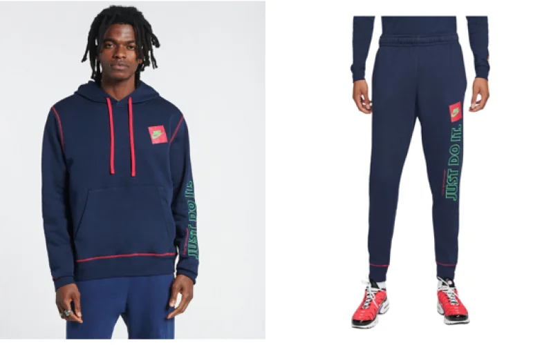 Mens Nike Gym Athletic Box Swoosh Hoodie Hooded Sweatshirt Pants Set New