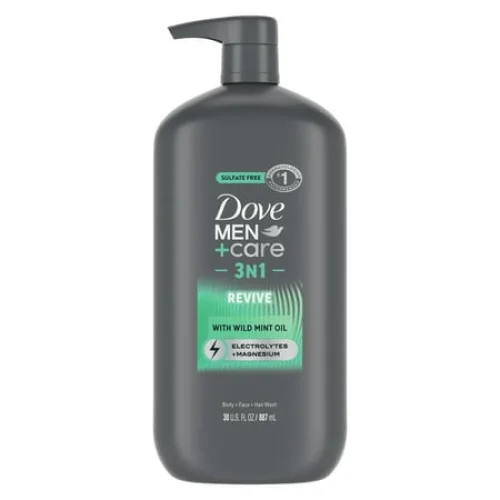 Dove Men+Care Invigorating Revive 3-in-1 Body Face & Hair Wash for Men All Skin, 30 oz