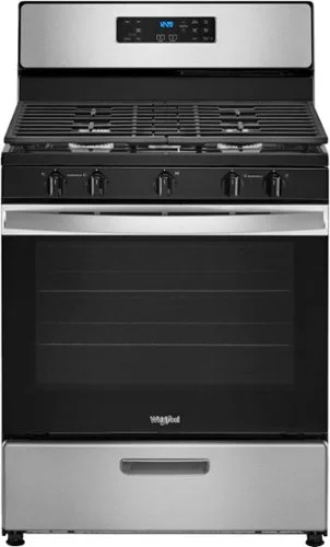 Whirlpool - 5.1 Cu. Ft. Freestanding Gas Range with Edge to Edge Cooktop - Stainless Steel