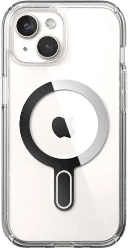 Speck - Presidio Perfect-Clear ClickLock Case with MagSafe for Apple iPhone 17e/16e/15/14/13 - Clear/Chrome