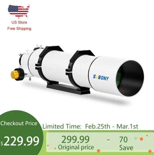 SVBONY SV48P 102mm f/6.5 Telescope Astronomical Professional for Observation