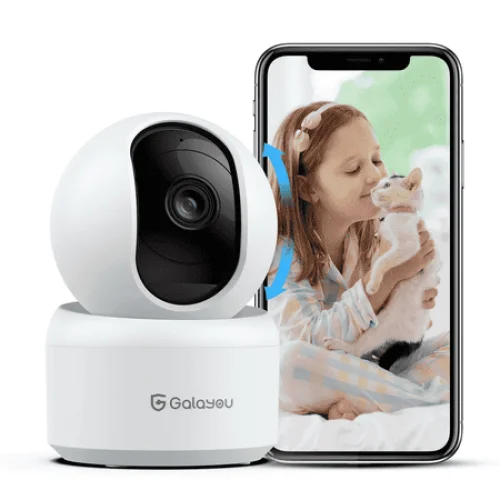 Galayou 2K Indoor Security Camera for Home with Wireless WiFi, Monitor for Baby/Nanny/Pet/Dog, 360&deg; Motion Detection, Two Way Audio