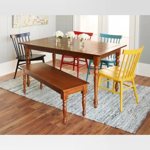 Set of 2 Windsor Dining Chair Black - Threshold&trade;: Hardwood Frame, Non-Upholstered, Vintage Farmhouse Style