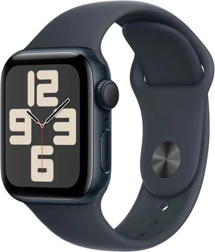 Geek Squad Certified Refurbished Apple Watch SE 2nd Generation (GPS) 40mm Aluminum Case with Midnight Sport Band - S/M - Midnight - (2024)