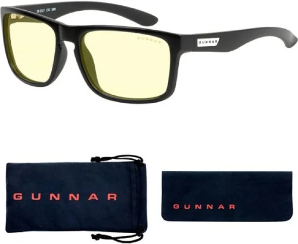 GUNNAR - Intercept Computer Glasses with Blue Light Reduction , Amber Lenses - Onyx